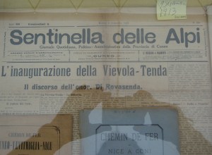 A newspaper article from September 1913 selebration the inauguration of the last section of the line from Cuneo to Tenda.